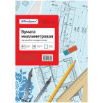 Бумага масштабно-координатная А3 10л., голубая, в папке