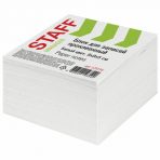 Блок для записей STAFF проклеенный куб 9х9х5 см белый белизна 90-92%
