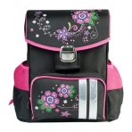 Ранец жесткокаркасный BRAUBERG для учениц начальной школы «Цветы» 20 литров 35х27х16 см